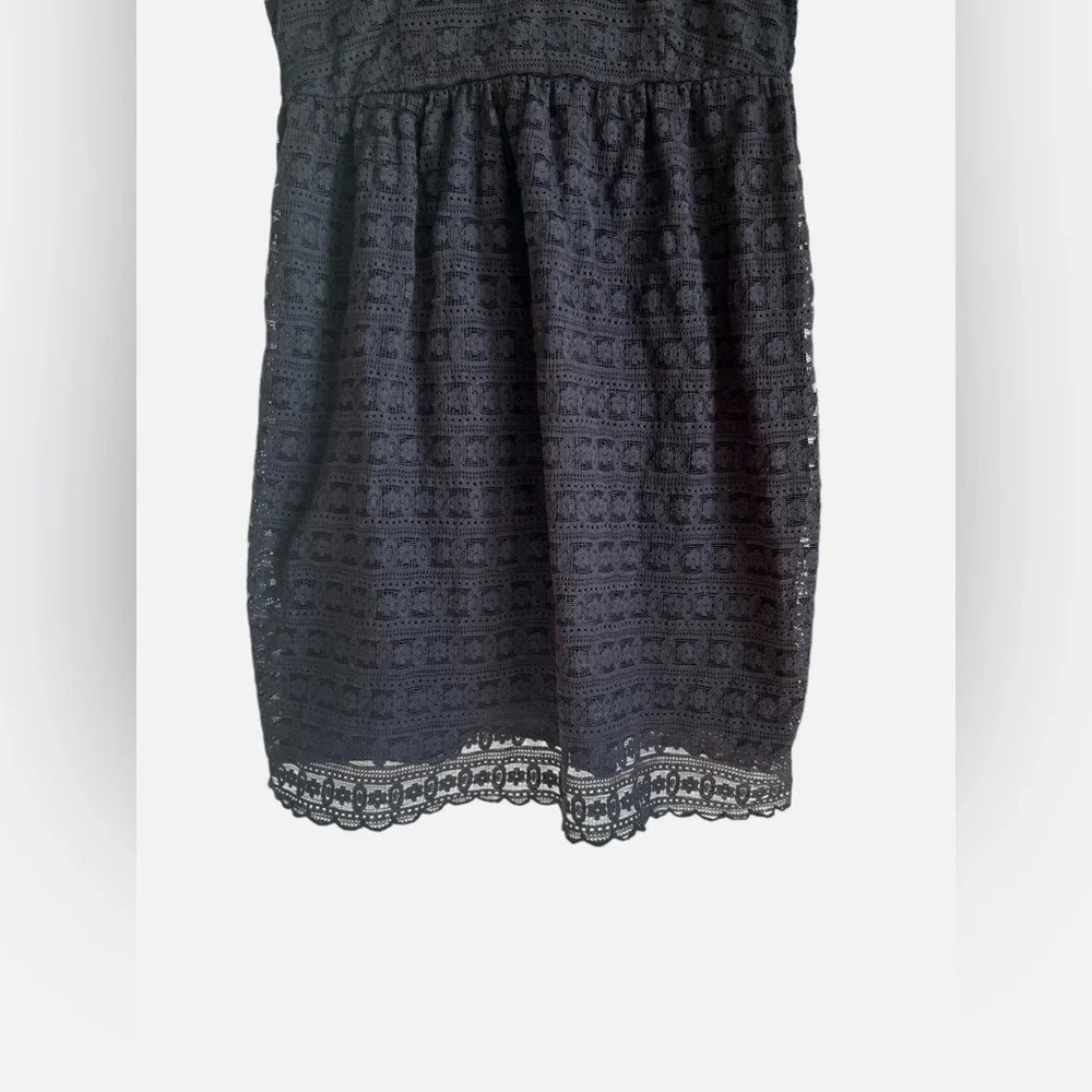 Free People Ladies Black Mini Lace Dress, Size 6 - Picture 4 of 8